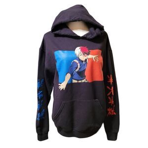 My Hero Academia - Pullover Hoodie - Todoroki Box Kanji sleeves size Large